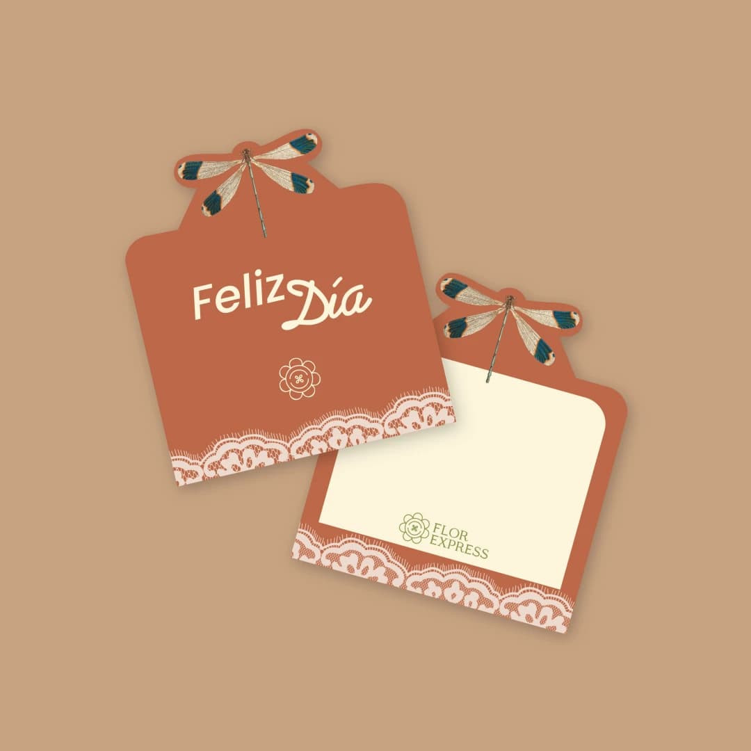 Tarjeta "Feliz día" Libélula