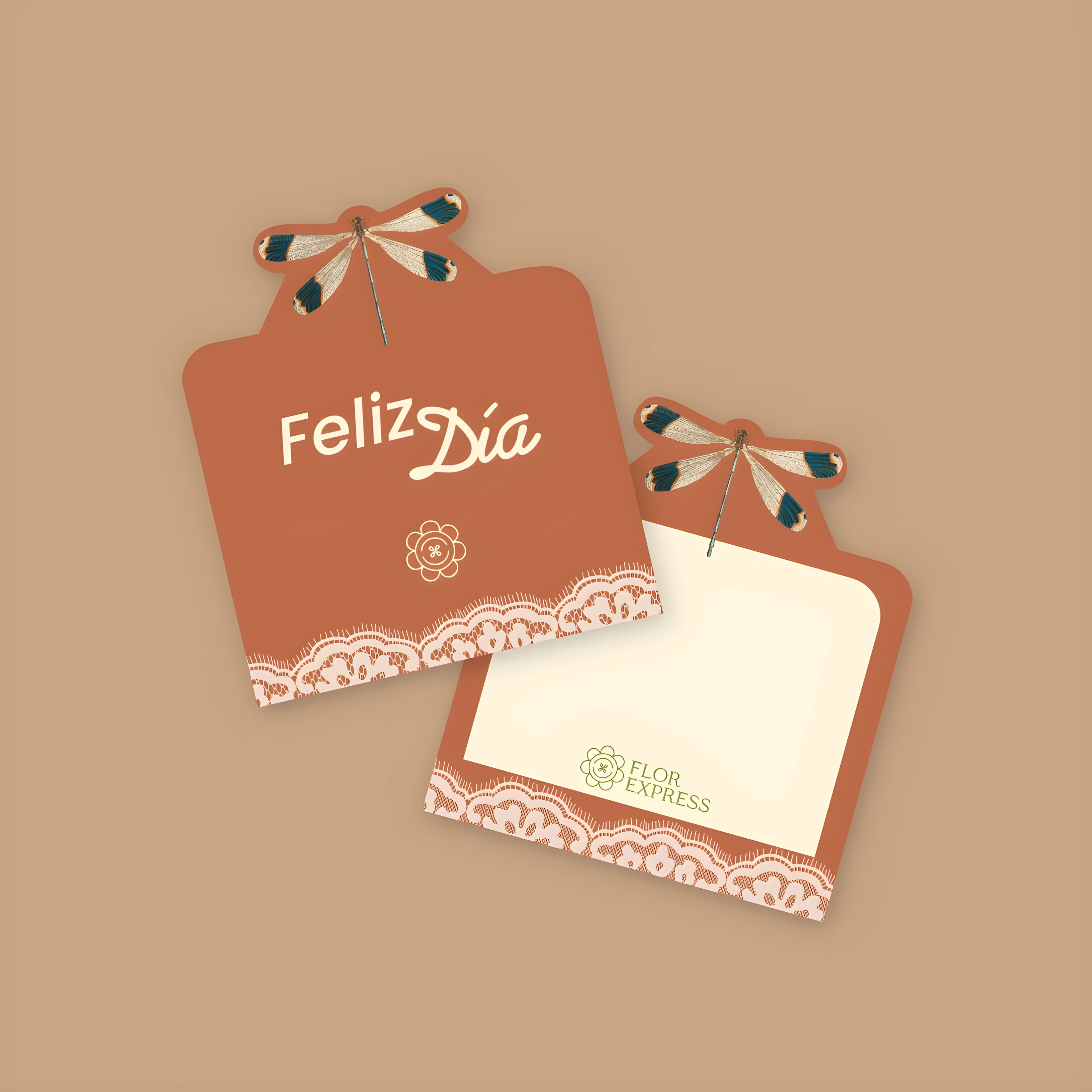 Tarjeta "Feliz día" Libélula