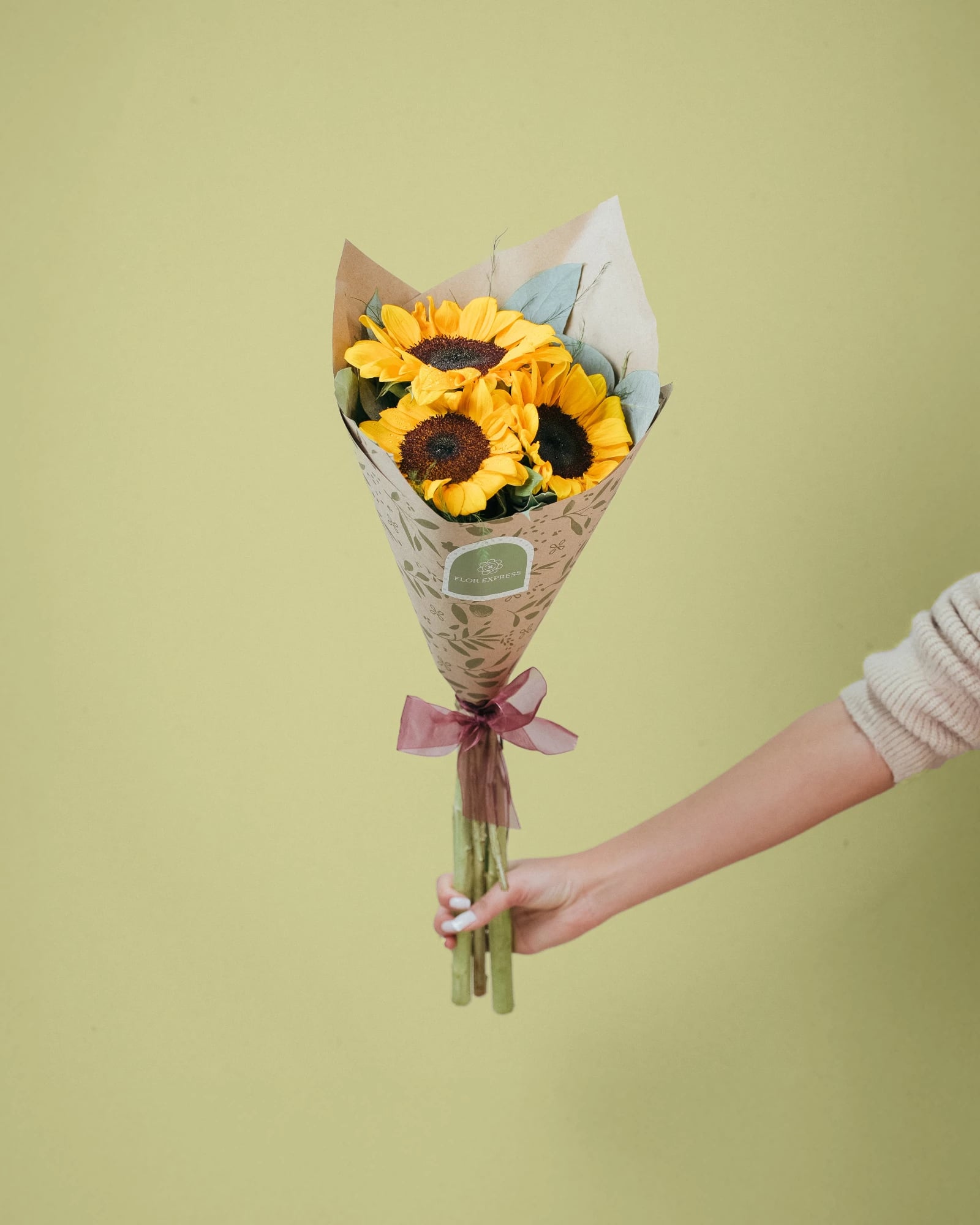 Trío de girasoles