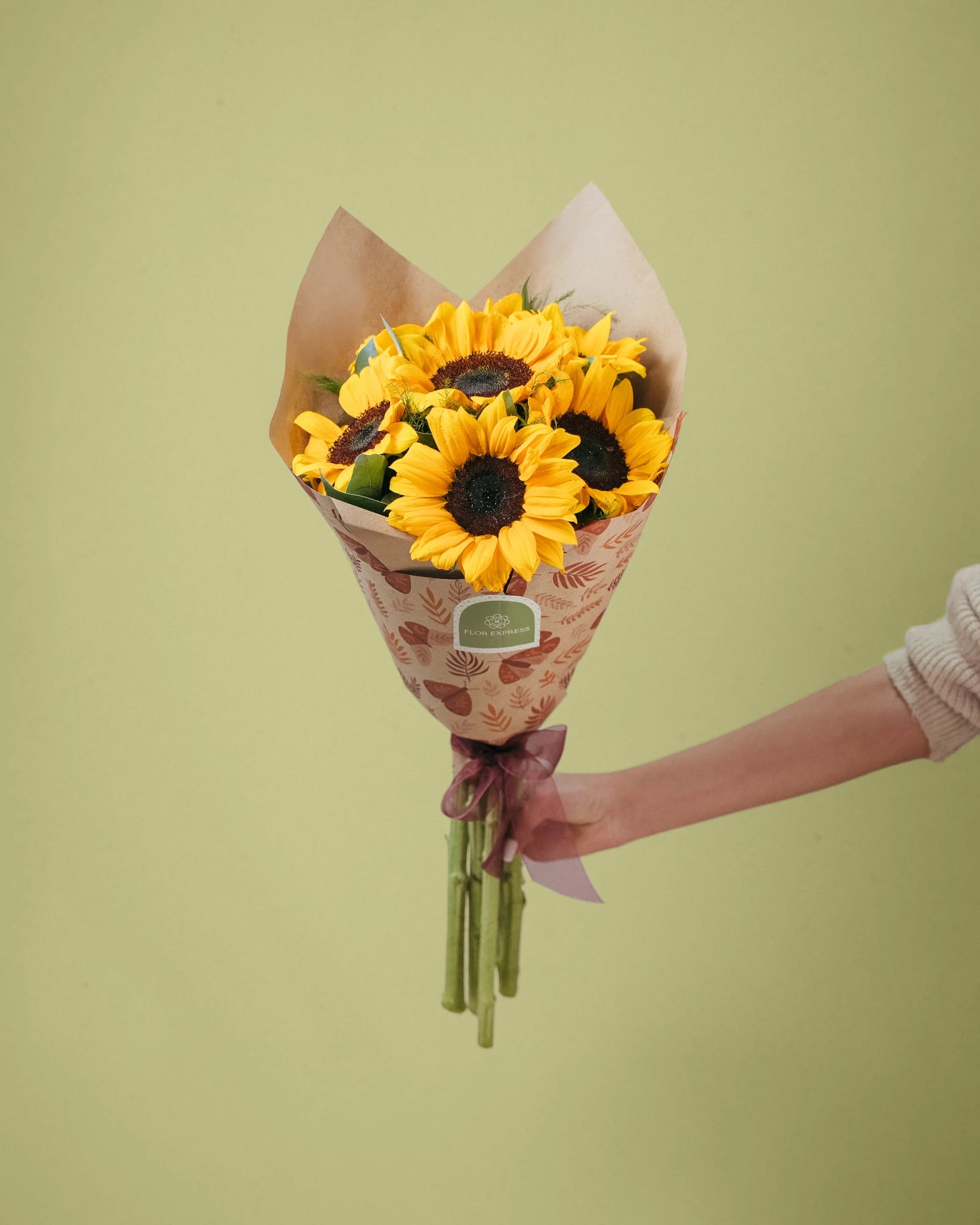 Media docena de girasoles